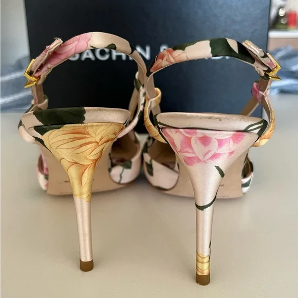 Sachin & Babi Lenox Obi-Bow Slingback in Pink Lemonade Bouquet - Picture 3 of 8